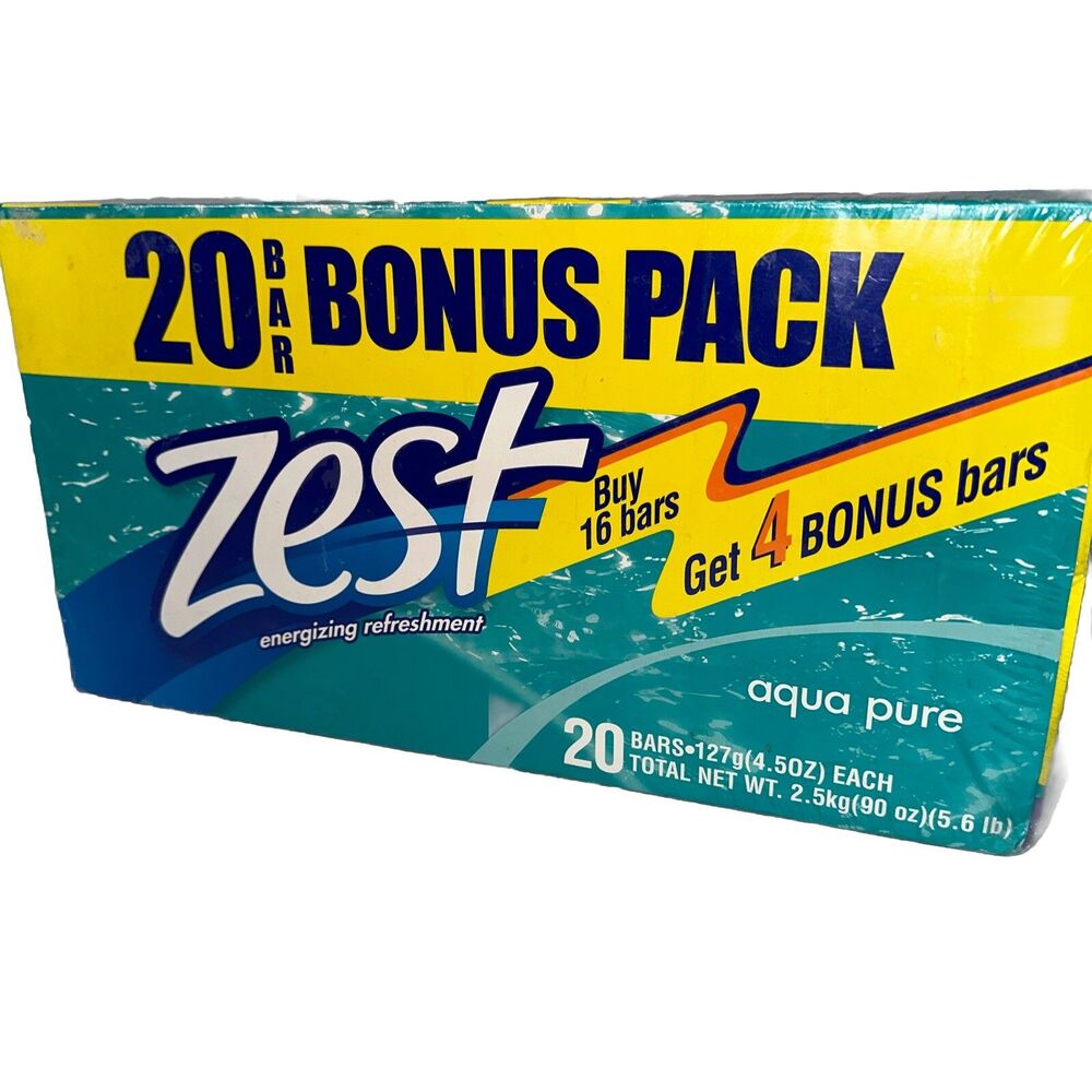 VTG Zest Soap 20ct Aqua Pure Bulk Multipack 90s Brand New Sealed Movie Prop NOS